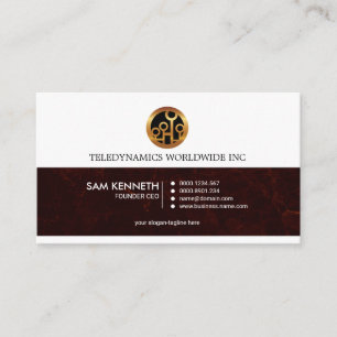 Founder CEO Red Grunge Stylish Retro Dual Tone Business Card