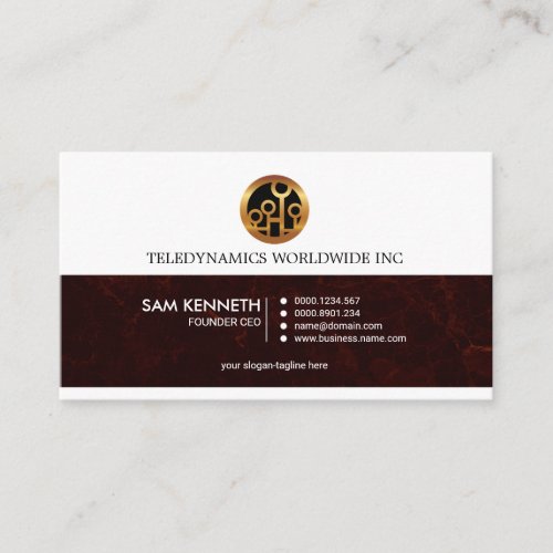 Founder CEO Red Grunge Stylish Retro Dual Tone Business Card