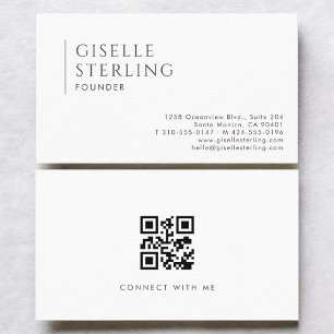 Founder Modern Professional QR Code Business Card