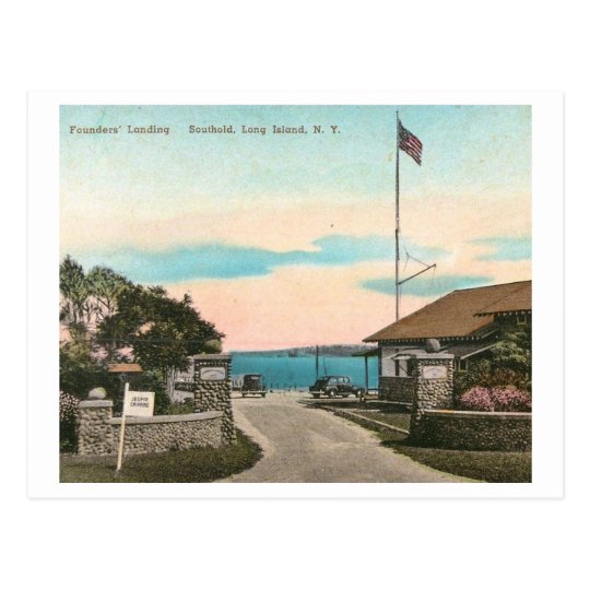 Founders Landing, Southold, Long Island NY Vintage Postcard