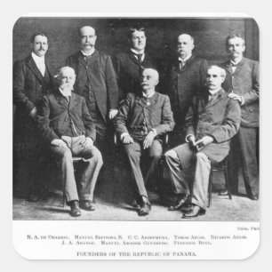 Founders of the Republic of Panama Square Sticker