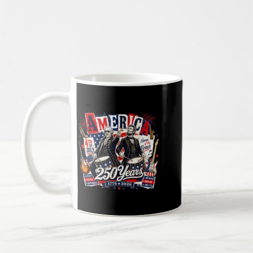 Founding Father Abe Lincoln Playing Guitar 250th Coffee Mug