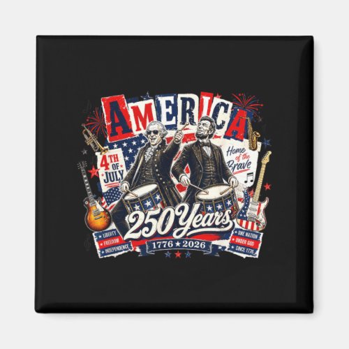 Founding Father Abe Lincoln Playing Guitar 250th Magnet