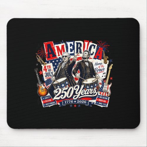 Founding Father Abe Lincoln Playing Guitar 250th Mouse Pad