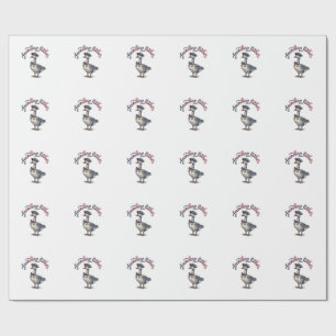 Founding Father Goose Vintage Patriotic Shirt Desi Wrapping Paper
