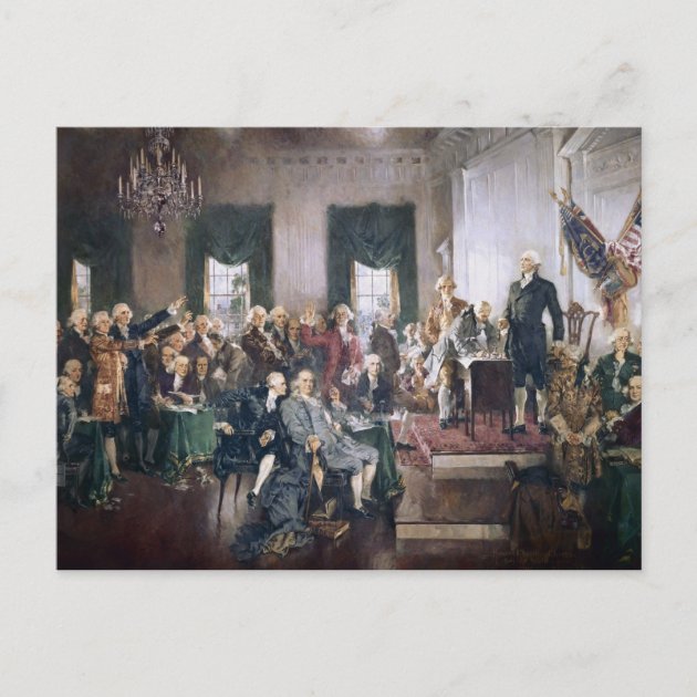 FOUNDING FATHERS POSTCARD NEW 