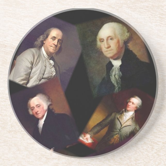 Founding Fathers Unique Coasters (Front)