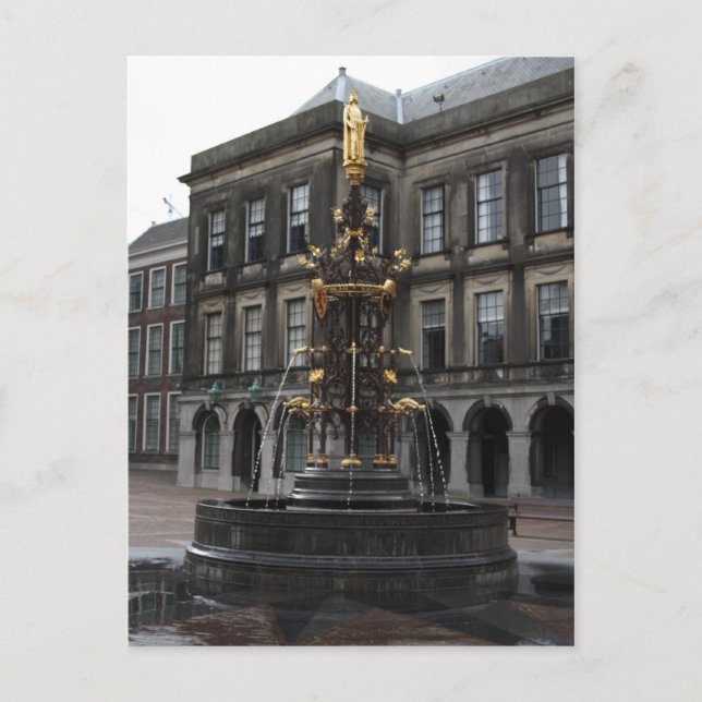 Fountain at Binnenhof Postcard (Front)