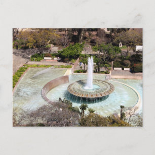 Fountain Dowtown Los Angeles Postcard