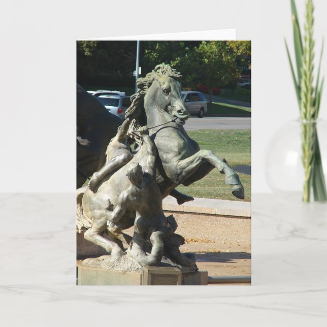 Fountain Horse in Kansas City Card (Front)