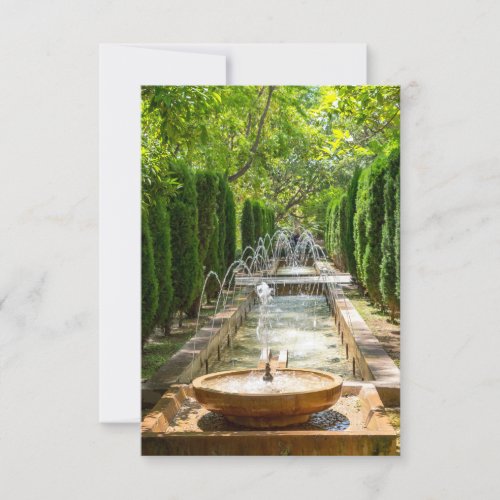 Fountain in Almudaina Gardens _ Palma de Mallorca Invitation