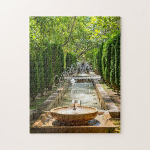 Fountain in Almudaina Gardens - Palma de Mallorca Jigsaw Puzzle