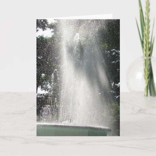 Fountain in Washington, Iowa Card (Front)