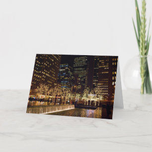 Fountain Lights New York City Holiday Card