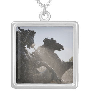 Fountain, Monument des Girondins, Bordeaux, Silver Plated Necklace