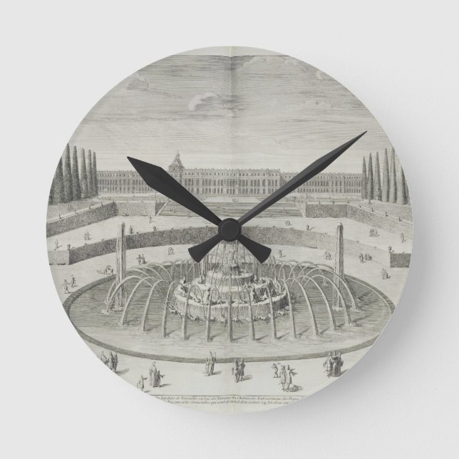 Fountain of Latone at Versailles, 1714, from 'Les Round Clock (Front)