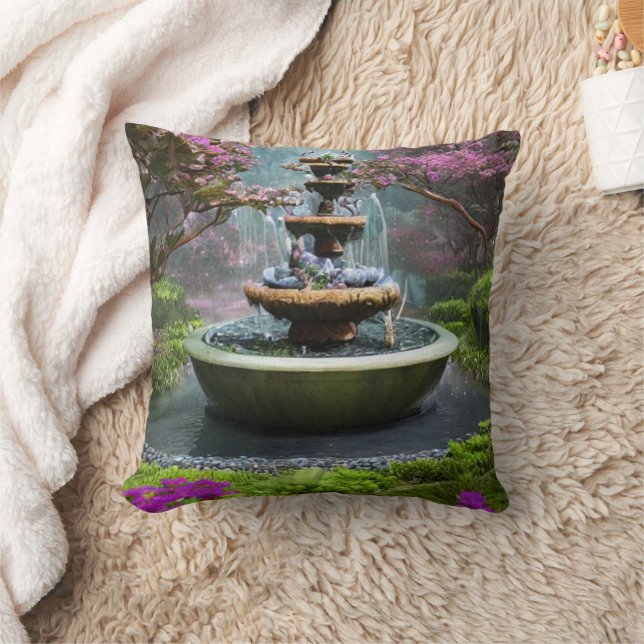 Fountain Of Life- Throw Pillow (Blanket)