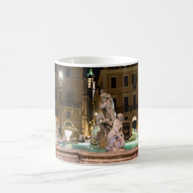 Fountain of Neptune in the Piazza Navona - Rome Coffee Mug (Center)