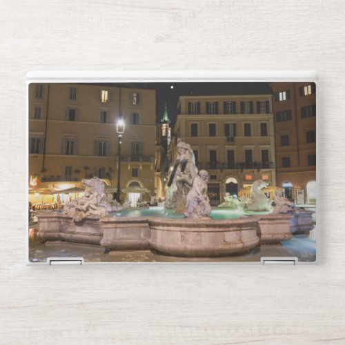 Fountain of Neptune in the Piazza Navona _ Rome HP Laptop Skin