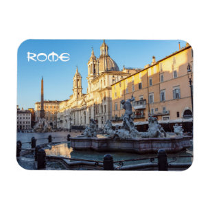 Fountain of Neptune in the Piazza Navona - Rome Magnet