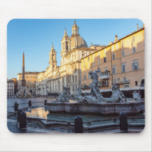 Fountain of Neptune in the Piazza Navona - Rome Mouse Pad