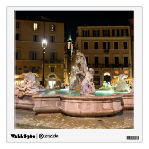 Fountain of Neptune in the Piazza Navona - Rome  Wall Decal