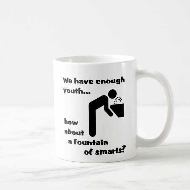 Fountain of Smarts Funny Mug Humor (Right)