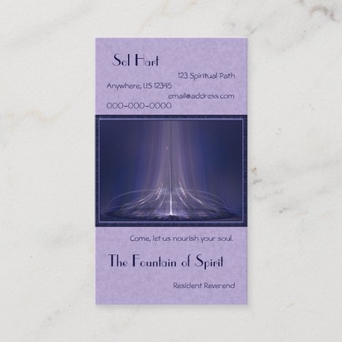 Fountain of Spirit Standard Card Business Card