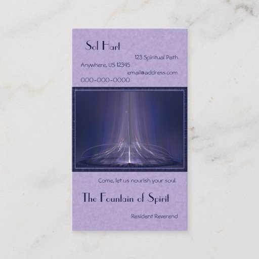 Customizable Fountain of Spirit Standard Card Business Card