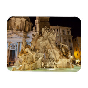 Fountain of the 4 Rivers, Piazza Navona, Rome Magnet