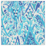 FOUNTAIN OF TRUTH Boho Chic Ikat Watercolor Fabric