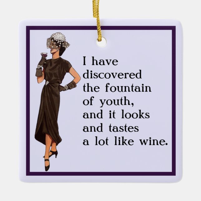 Fountain of Youth Ceramic Ornament (Front)