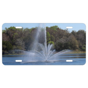 Fountain on a Lake License Plate