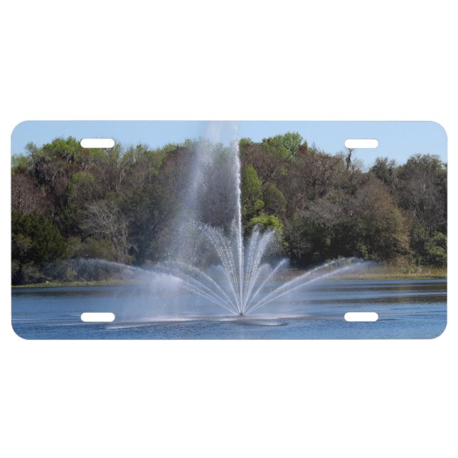 Fountain on a Lake License Plate (Front)