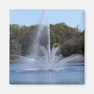 Fountain on a Lake