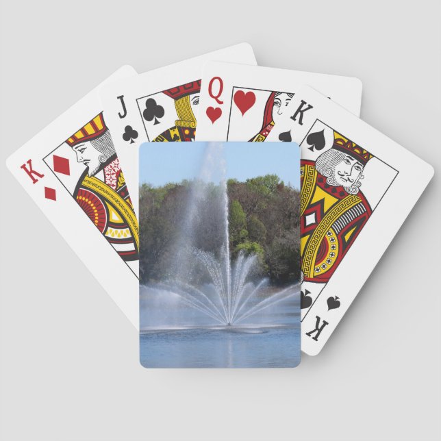 Fountain on a Lake Poker Cards (Back)