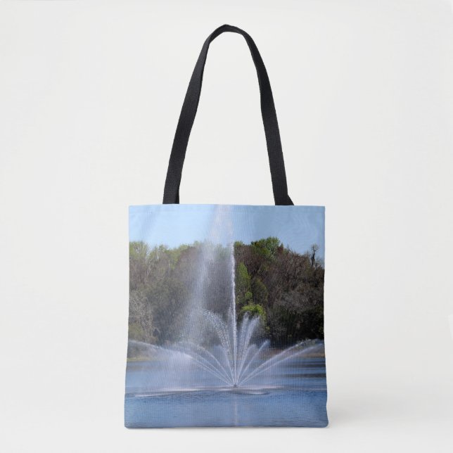 Fountain On A Lake Tote Bag (Front)