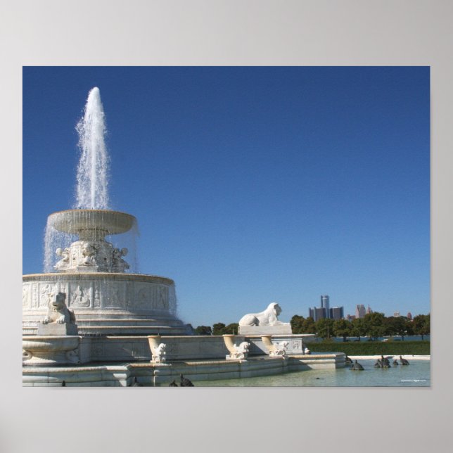 Fountain on Belle Isle Poster (Front)