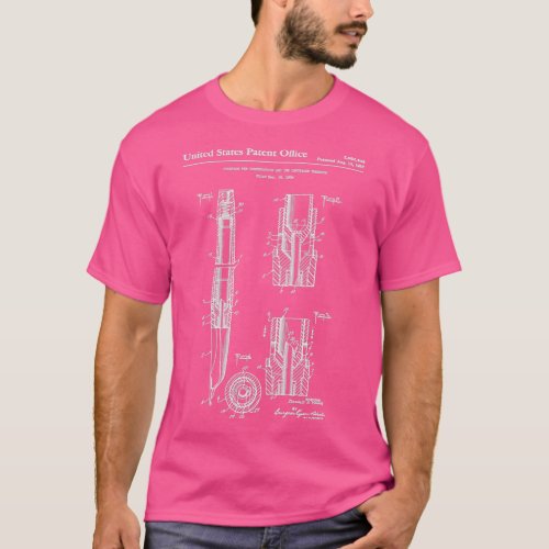 Fountain Pen 1884 Patent Print Vintage Fountain Pe T_Shirt