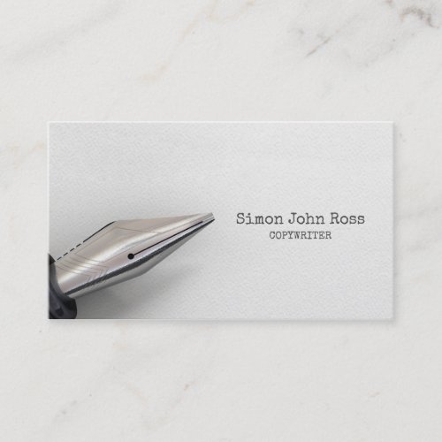 Fountain Pen And Paper Business Card