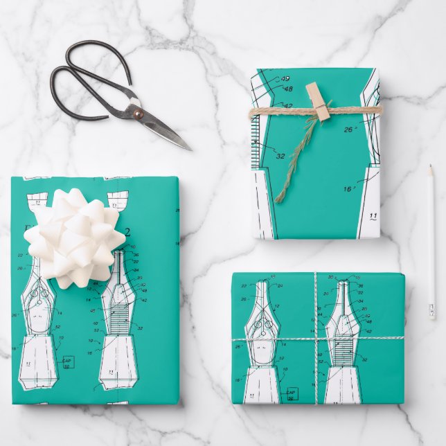 Fountain pen artwork wrapping paper (Front)