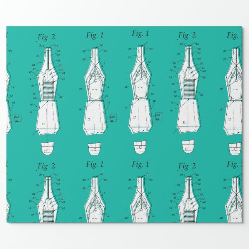 Fountain pen design wrapping paper