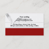 Fountain pen modern author red business card (Back)