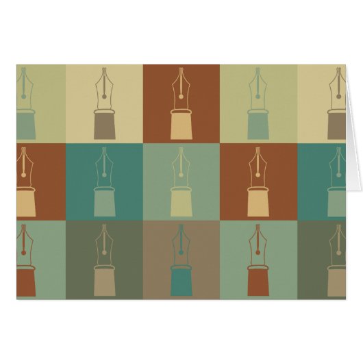Fountain Pen Pop Art Cards (Front Horizontal)