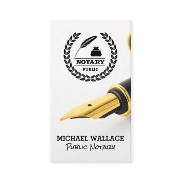 Fountain Pen | Public Notary Logo Business Card Fountain Pen | Public Notary Logo Business Card