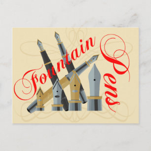 Fountain Pens Postcard