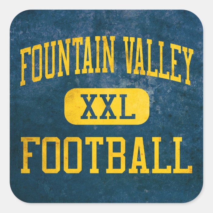 Fountain Valley Barons Football Square Sticker