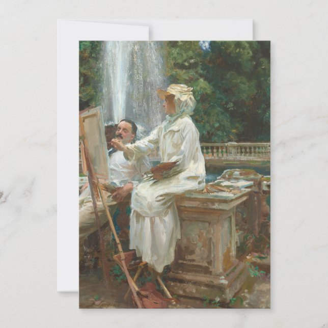 Fountain Villa Torlonia Frascati, Italy by Sargent (Front)