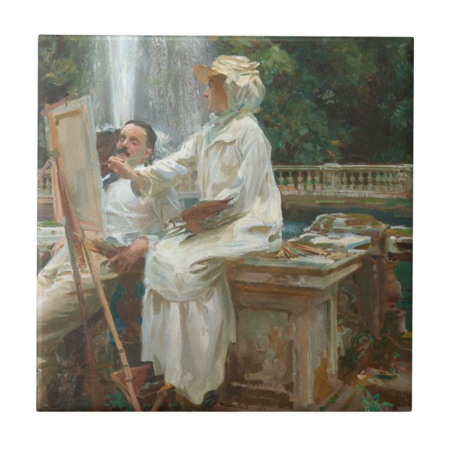 Fountain Villa Torlonia Frascati, Italy by Sargent Ceramic Tile (Front)