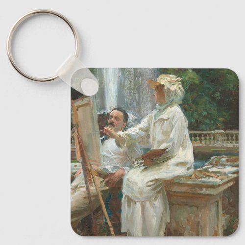 Fountain Villa Torlonia Frascati Italy by Sargent Keychain